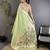 Lime green tissue parrot & floral woven design paithani saree