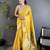 Yellow tissue parrot & floral woven design paithani saree