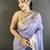 lavender lichi silk blend parrot & floral woven design zari weaving paithani saree