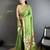 green lichi silk blend parrot & floral woven design zari weaving paithani saree