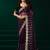 Wine net shimmering lines sequence embroidery party wear saree