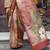 Peach & multicolor northern light twirl silk modern digital print bollywood saree