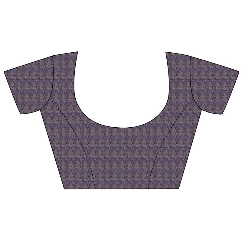 lavender jacquard p v silk blend digital floral print zari weaving bollywood saree