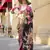 Fuchsia & multicolor northern light twirl silk modern digital print bollywood saree
