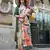 Multicolor northern light twirl silk modern digital print bollywood saree