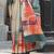 Multicolor northern light twirl silk modern digital print bollywood saree