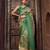 green jacquard p v silk blend digital floral print zari weaving bollywood saree