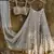 white gold booti georgette mirror work lehenga set