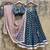 TEALBLUE BANARASI GEORGETTE STUNNING LEHENGA CHOLI WITH DUPATTA