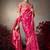 magenta chiniya silk blend saree heavy designer embroidered blouse