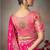 magenta chiniya silk blend saree heavy designer embroidered blouse