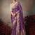 purplw chiniya silk blend saree heavy designer embroidered blouse