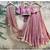 PEACH BANARASI GEORGETTE STUNNING LEHENGA CHOLI WITH DUPATTA