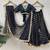 BLACK BANARASI GEORGETTE STUNNING LEHENGA CHOLI WITH DUPATTA