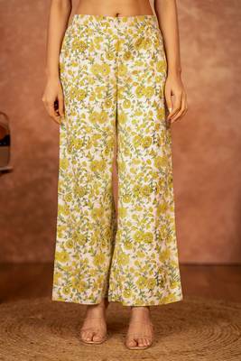 yellow hand block printed cotton salwar kameez 5