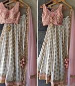 PINK BANARASI GEORGETTE STUNNING LEHENGA CHOLI WITH DUPATTA