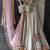white banarasi georgette lehenga choli with gold motifs