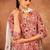 Pink hand block printed cotton suit set of 3