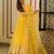 yellow embroidery net designer lehenga choli set