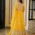 YELLOW EMBROIDERY NET STYLE LEHENGA CHOLI WITH DUPATTA