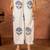 Off white blue hand block printed cotton suit set of 3