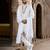 Ivory embroidered rawsilk sherwani