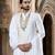 Ivory embroidered rawsilk sherwani