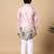 Boys pink rayon zigzag embroidered sequined scenic heritage print kurta & pyjama set