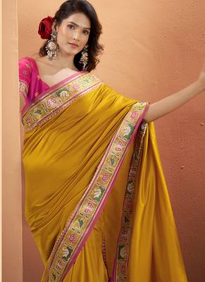 Musatrd patola silk party wear saree 4