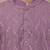 Men's straight lavender viscose silk embroidery kurta full sleeve