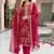 rani pink silk embroidered sequin - salwar suit