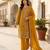 yellow silk embroidered sequin - salwar suit