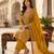 yellow silk embroidered sequin - salwar suit