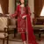 red silk embroidered sequin - salwar suit