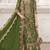 Mehendi Silk Semi Stitched Suit With Embroidery & Sequin Work