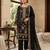 black silk embroidered sequin - salwar suit