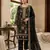 black silk embroidered sequin - salwar suit