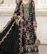 black silk embroidered sequin - salwar suit