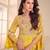 yellow shimmer suit with hand & embroidery work - full stitched free size