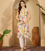 Floral printed kurta set for womens