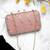Anekaant woven reverie pink georgette pleated sequined fabric clutch