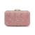 Anekaant woven reverie pink georgette pleated sequined fabric clutch