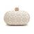 Anekaant woven reverie off white faux silk geometric embellished clutch