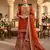 rust orange georgette embroidered sequin sharara