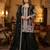 black chinon suit with embroidery & sequin work