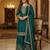 green chinon suit with embroidery & sequin work