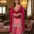 pink chinon embroidered & sequin palazzo suit