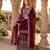 maroon georgette embroidered sequin sharara suit