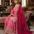 pink chinon suit with embroidery & sequin work