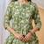 Green floral hand block printed cotton co-ord set